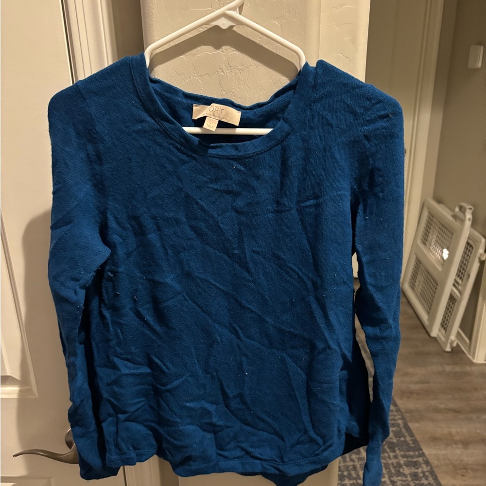 LOFT Teal Knit Top